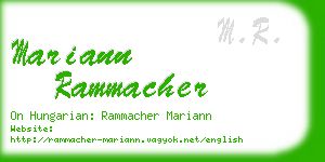 mariann rammacher business card